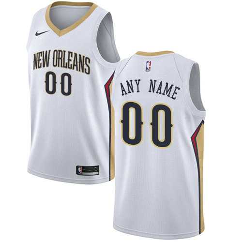 Men & Youth Customized New Orleans Pelicans Swingman White Home Nike Association Edition Jersey->customized nba jersey->Custom Jersey